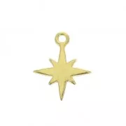 Pendente stella del nord 11x13 mm per creazione di bijoux Dorato con oro fino x1