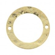 Anneau de montage et tissage martelé 26 mm 2 trous Dorato con oro fino x1|raw }}