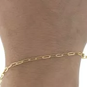 Catena maglia rettangolare strata 2.5 mm Dorato x50 cm