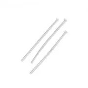 Chiodino con testa piatta mm. 25x0.7 sottile argentato x50