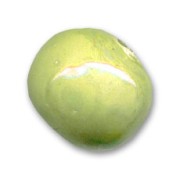 Perlina in ceramica mm. 12 Verde mela iridato