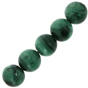 Perline Malachite mm.  6 x15|raw }}