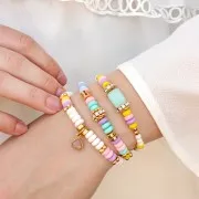 Perline 4 mm in pietra di lava dipinte - Bianco x20