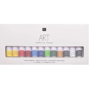 Set di 12 pitture acriliche di 12 ml - Art di Rico Design - colori basici|raw }}