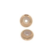 Perline stopper in ottone 3.1x5.7 mm con un foro di 1.2 mm Oro rosa x1|raw }}