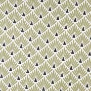 Tessuto di cotone cerato - Scaglie - Oro / Nero x20cm