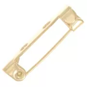 Supporto spilla per la creazione di bijoux19 mm - Dorato con oro fino x1