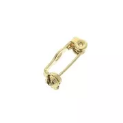 Supporto spilla per la creazione di bijoux 14.5 mm - Dorato con oro fino x1