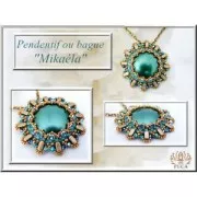 Cabochon di vetro di Puca® 18 mm Opaque Jonquil  Bronzo x 1