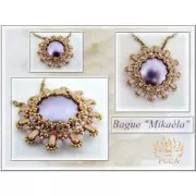 Cabochon di vetro di Puca® 18 mm Opaque Jonquil  Bronzo x 1