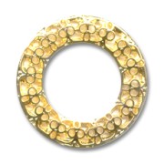 Circulo decorato mm. 32 dorato con oro fino x1|raw }}
