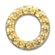 Circulo decorato mm. 32 dorato con oro fino x1
