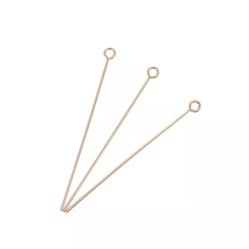 Chiodino con testa piatta 38x0,60 mm in Gold filled rosa x10