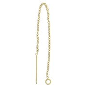 Orecchini catena in Gold filled 80 mm x2|raw }}