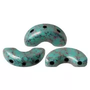 Arcos® di Puca® 5x10 mm Green Turquoise Luster Bronze x10g