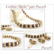 Perle in vetro Ilos® par Puca® 5x5 mm Turquoise x10g