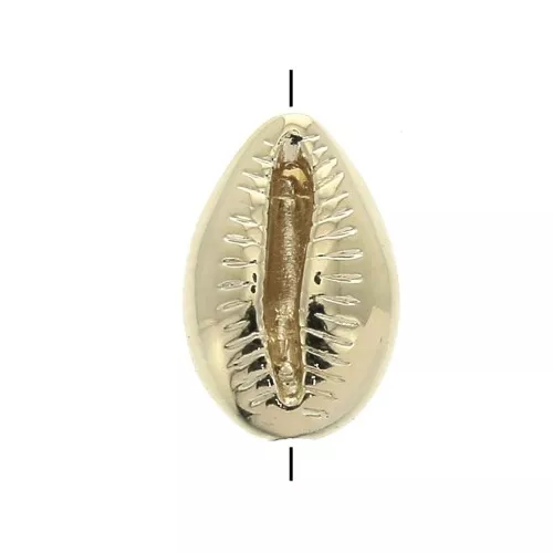 Perla/ pssante conchiglia 9x6 mm Placcato oro 3 microns x1