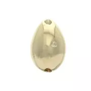 Perla/ pssante conchiglia 9x6 mm Placcato oro 3 microns x1