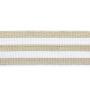 Laccetto elastico largo 3 righe Lurex 40 mm Bianco/Dorato x 1m|raw }}