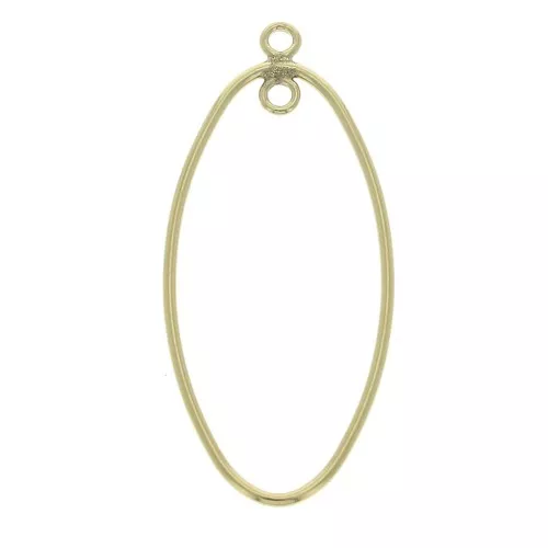Distanziatore goccia 2 anelli 32 mm in Gold filled x1