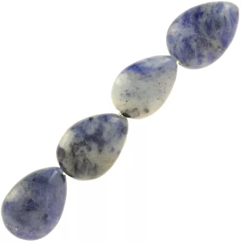 Perline Brazilian Sodalite gocce piatte mm. 14x10 x5