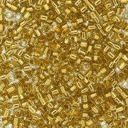 Miyuki Delica 11/0 DB2525 - 24kt Gold Lined Pale Gray x5g|raw }}