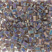 Miyuki Half Tila Beads 5x2.3x1.9 mm  HTL-135FR Matte Transparent Root Beer AB x10g|raw }}