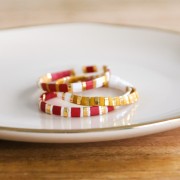 Miyuki Half Tila Beads 5x2.3x1.9 mm  HTL-135FR Matte Transparent Root Beer AB x10g