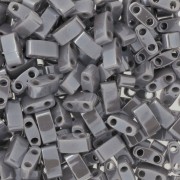 Miyuki Half Tila Beads 5x2.3x1.9 mm  HTL-443 - Opaque Gray Luster x10g