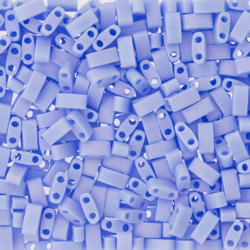 Miyuki Half Tila Beads 5x2.3x1.9 mm HTL-494FR - Matte Opaque Light Periwinkle AB