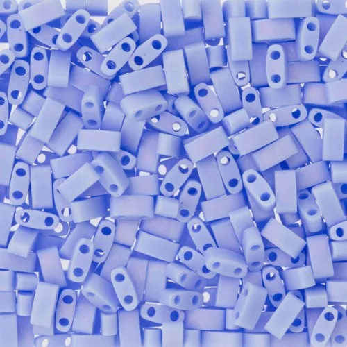 Miyuki Half Tila Beads 5x2.3x1.9 mm HTL-494FR - Matte Opaque Light Periwinkle AB