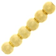 Perla rotonda da 3 mm - Argento 925 dorato x50