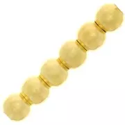 Perla rotonda da 3 mm - Argento 925 dorato x50