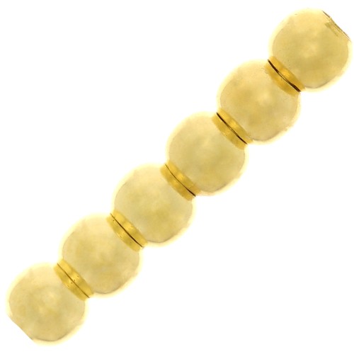 Perla rotonda da 3 mm - Argento 925 dorato x50