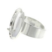 Anello Castone retro piatto mm. 20 Argento 925 x1|raw }}