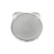 Anello Castone retro piatto mm. 20 Argento 925 x1