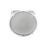 Anello Castone retro piatto mm. 20 Argento 925 x1