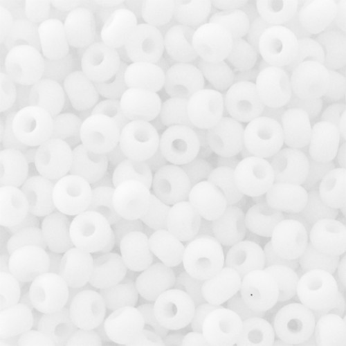 Preciosa Perle di semi 11/0 2 mm - Bianco opaco opaco x250g
