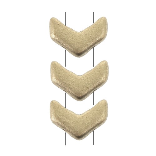 Perline in vetro Chevron Beads 10x4 mm Gold Mat x30