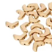 Perline in vetro Chevron Beads 10x4 mm Gold Mat x30