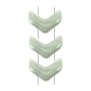 Perline in vetro Chevron Beads 10x4 mm Opaque Luster Green x30|raw }}