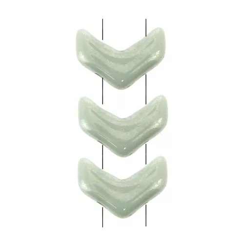 Perline in vetro Chevron Beads 10x4 mm Opaque Luster Green x30