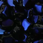 Perline in vetro Ginko Duo 2 fori 7.5x7.5 mm Jet Azuro x10g