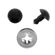 Occhi di plastica con sistema di sicurezza 8 mm Nero x2