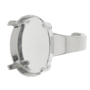 Anello Castone 4120 mm. 18x13 rodio x1|raw }}