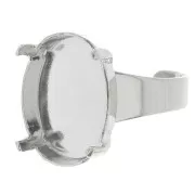 Anello Castone 4120 mm. 18x13 rodio x1