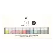 Set di 12 pitture acriliche di 12 ml - Art di Rico Design - Pastello