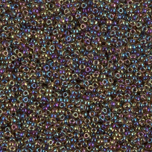 Rocaille Miyuki 15/0 357 - Root Beer Lined Light Topaz AB