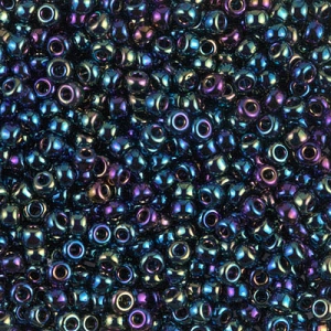 Perline Miyuki 15/0 455 - Blu iris variegato metallizzato x8g