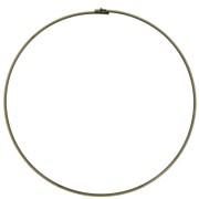 Girocollo rigido piatto 3,5 mm - nichel nero x13,5 cm